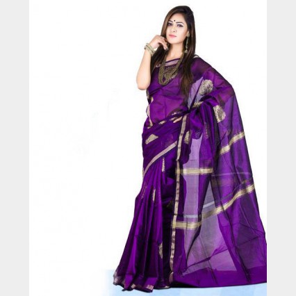 Beautiful color combination of Silk Katan Share from Tangail with blouse piece
